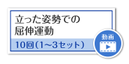 立った姿勢での屈伸運動