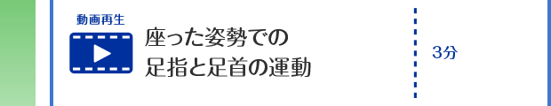 座った姿勢での足指と足首の運動
